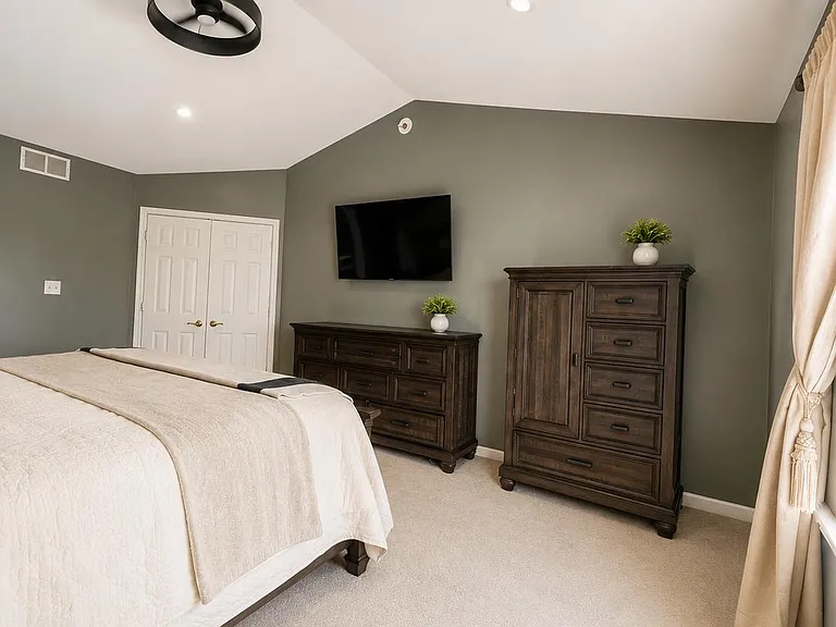 The main bedroom from the window view