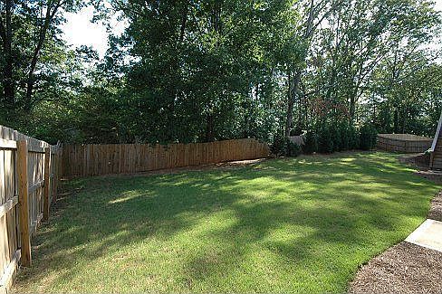 Level-fenced back yard