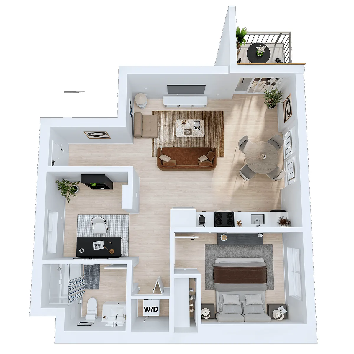 Floor plan Plan G - 1 Bedroom Plus Flex Space, 1 Bath
