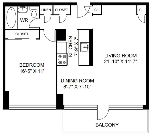 Floor plan 23 Lascelles Blvd 1 Bedroom