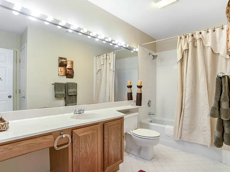 separate powder room and full bath