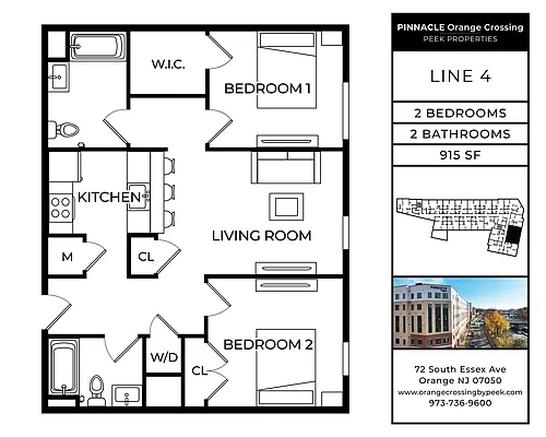Floor plan Two-Bedroom