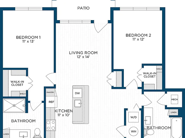 Floor Plan B5 | Echelon at Charlotte | Apartments in Charlotte, NC Floor Plan B5 | Echelon at Charlotte | Apartments in Charlotte, NC