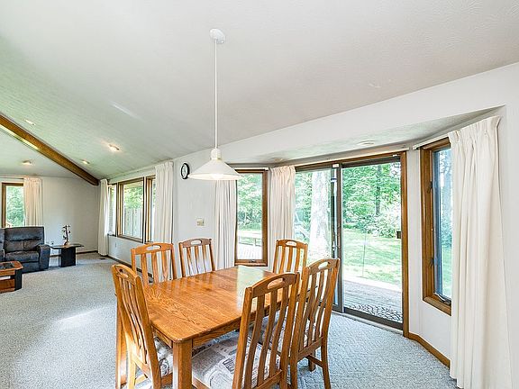dining room with view