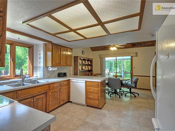 looking into kitchen from dining room