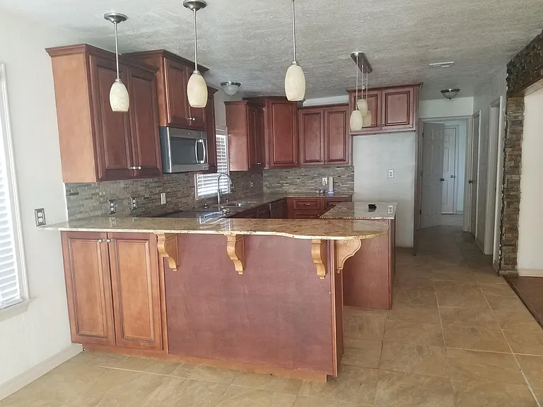 Side view of kitchen