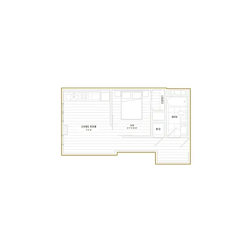 Floor plan 1 Bedroom