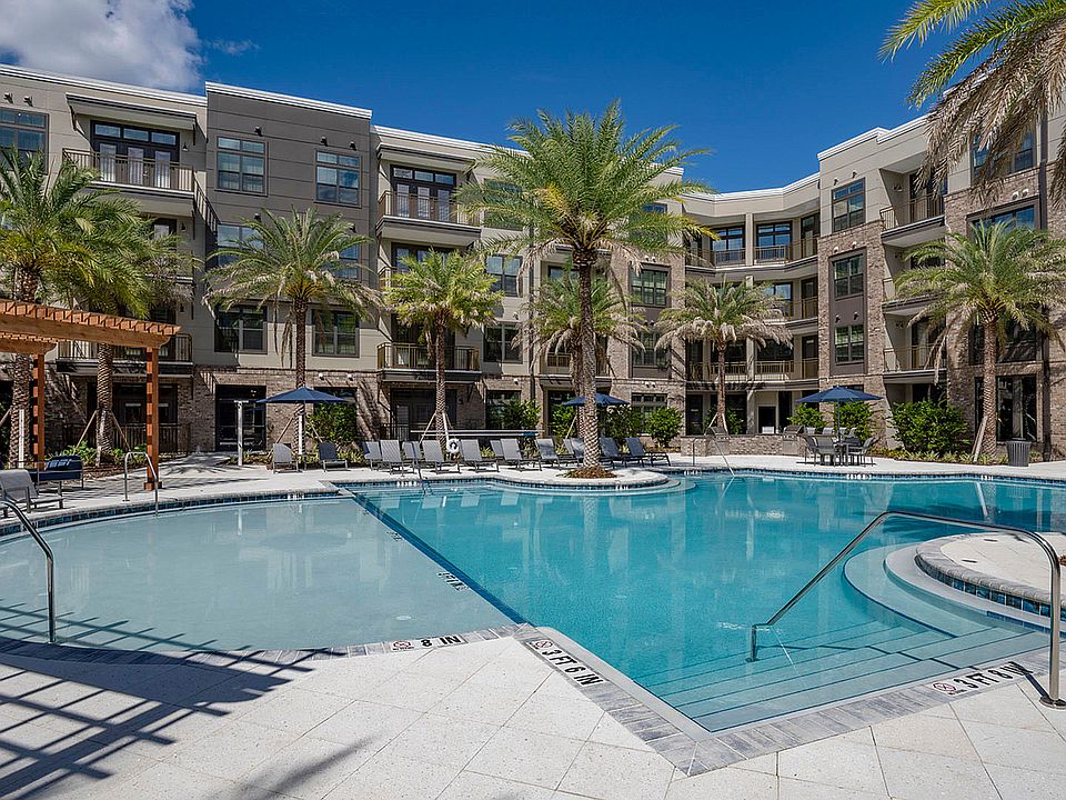 Relax by the stunning pool in this upscale apartment community.