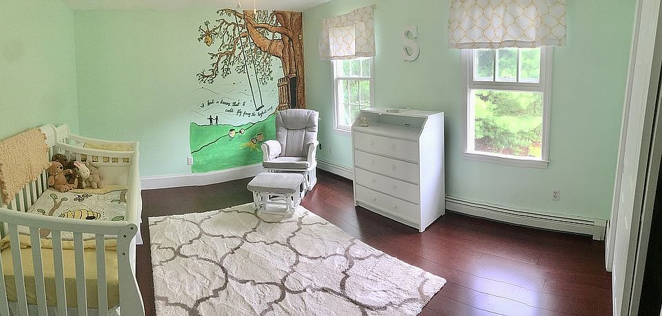 Nursery with mural