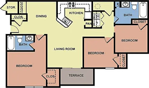 Floor plan 3 Bedroom