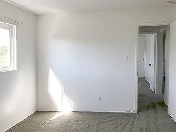 Bedroom view of hallway