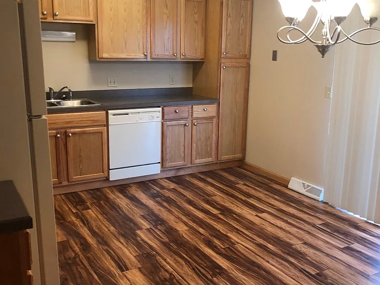 spacious kitchen with dining area