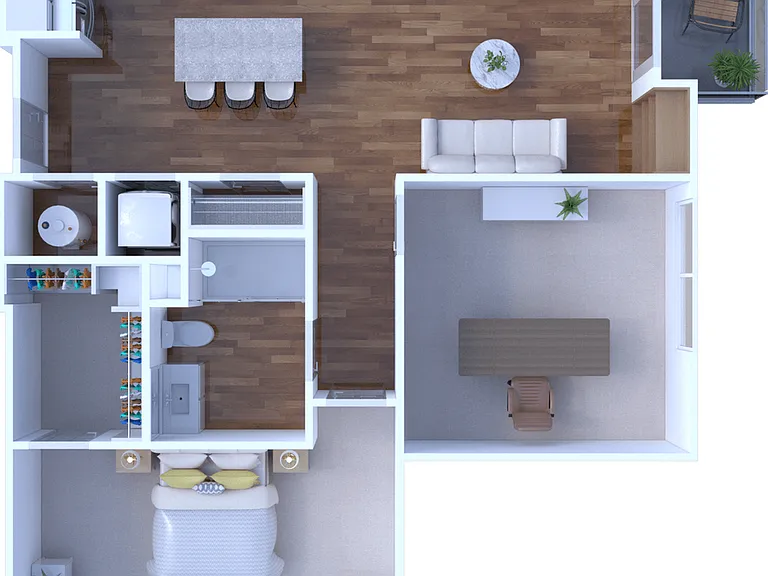 One Bedroom with den One Bath 985 Sqft One Bedroom with den One Bath 985 Sqft