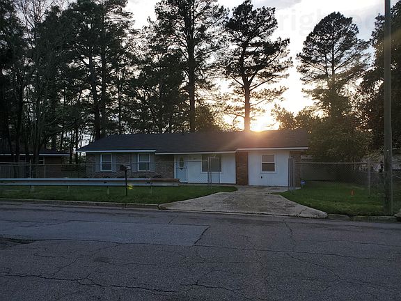 Front of house from the street at sunset