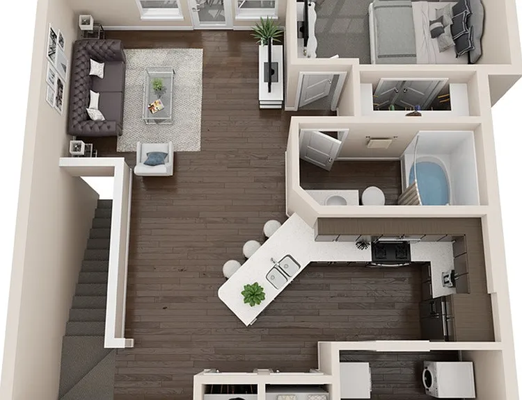 A2 BH U - 1 Bedroom / 1 Bathroom A2 BH U - 1 Bedroom / 1 Bathroom