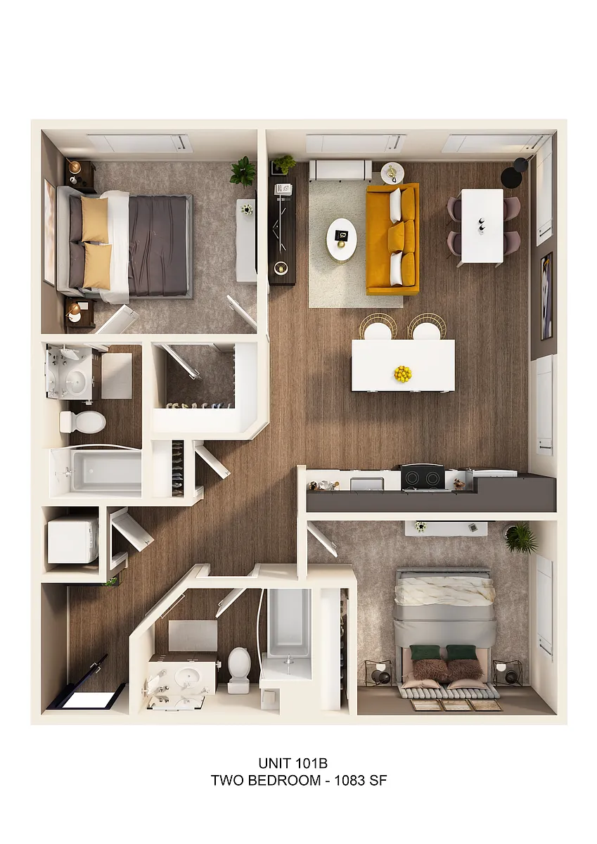 Floor plan B2 - Two Bedroom