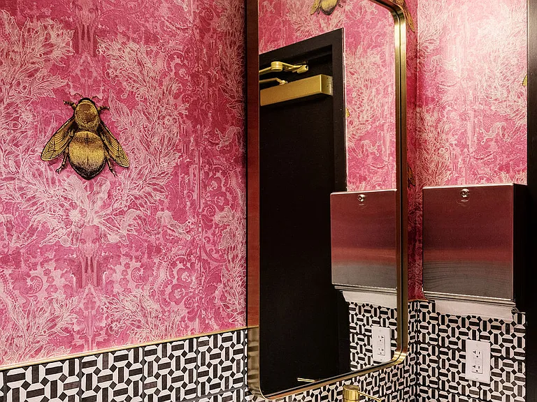 One of two public restrooms in lobby/pool area
