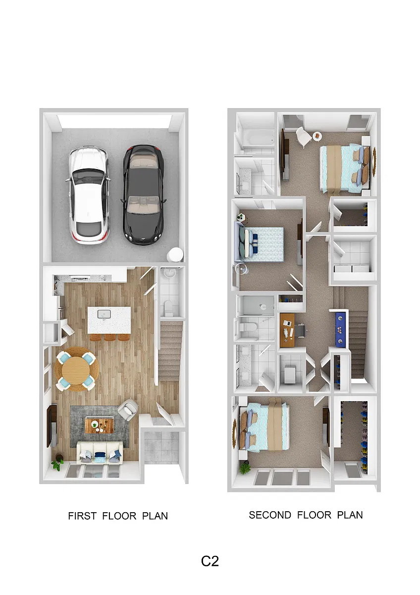 Floor plan C2- End Unit