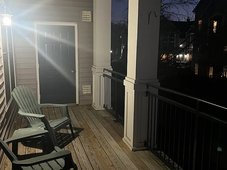 Spacious Balcony at the night