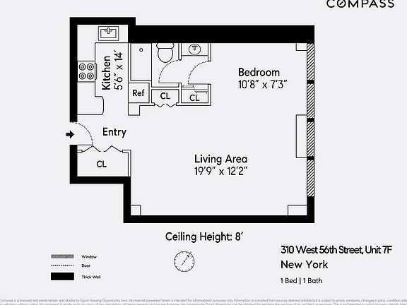 2nd image of 306 W 56th St #7F