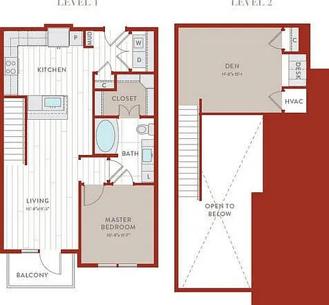 A1 Loft floor plan Bluffs at Midway Hollow