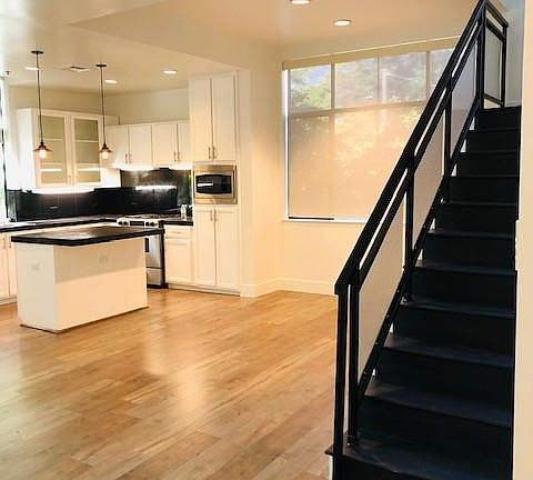Downstairs kitchen & living