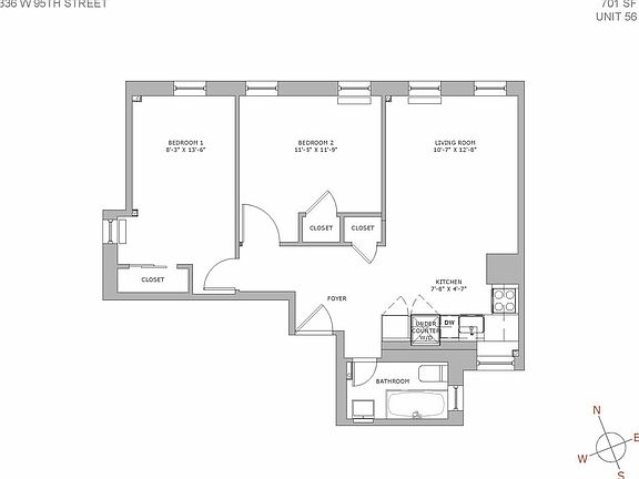 2nd image of 336 W 95th St APT 56