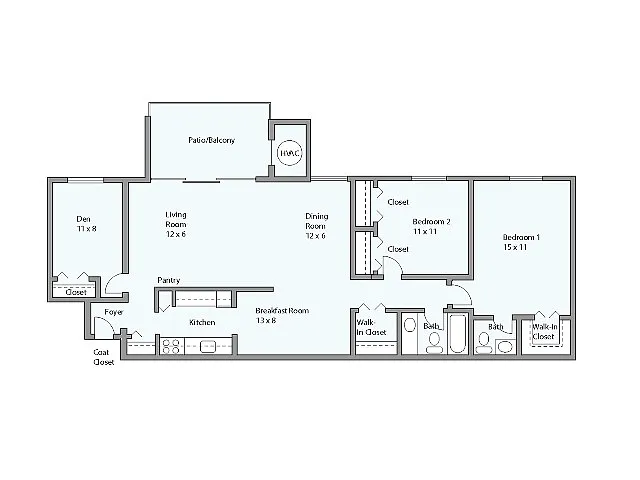 Floor plan Dutchess View - Den