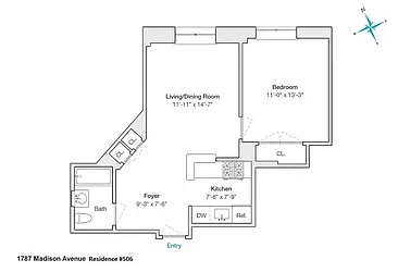 1787 Madison Avenue, #FLAT-506