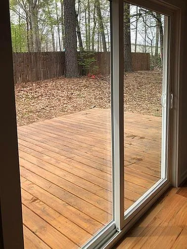 from living space to rear deck