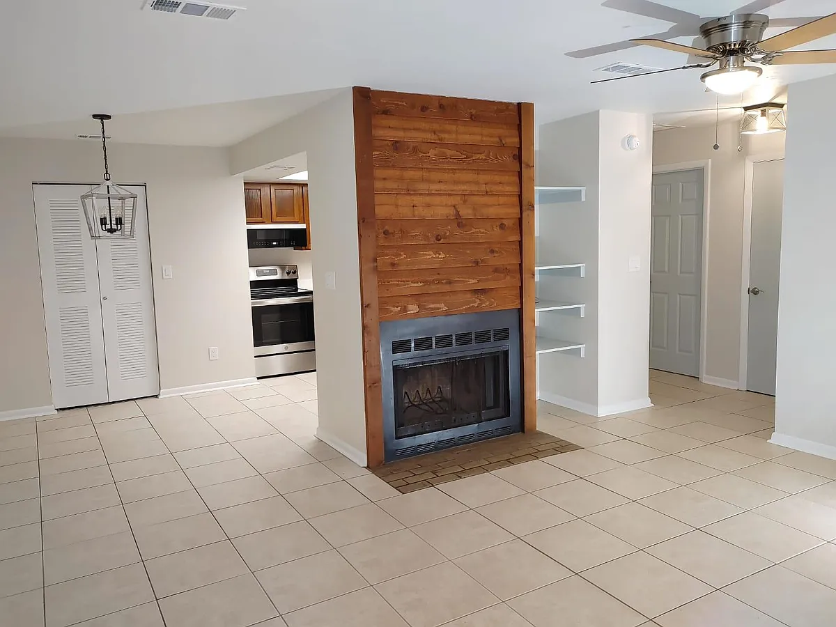 Living Room with Cozy Fireplace - 4405 SW 74th Ter #D