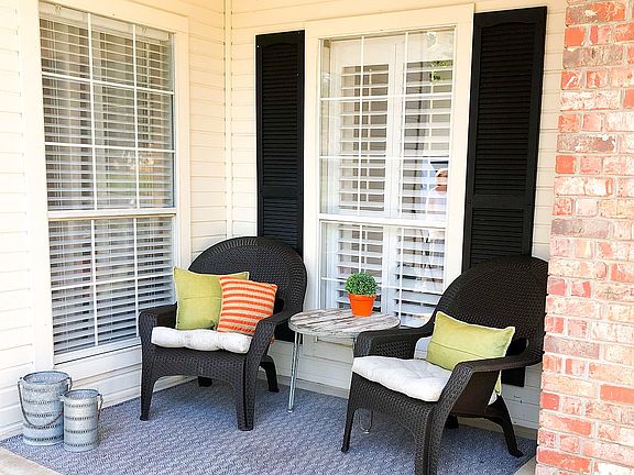 Front porch seating area.