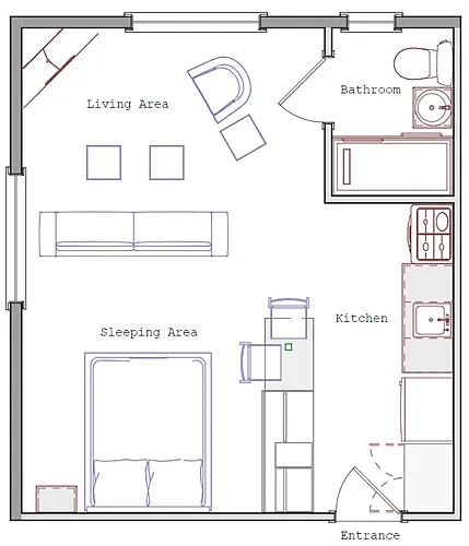 Floor plan Studio A
