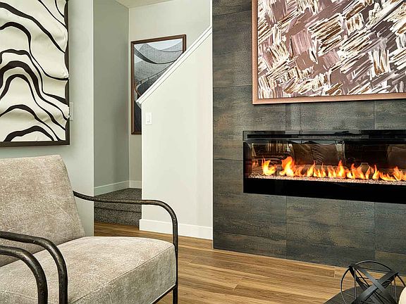 A photo of the great room of the Brubeck townhome model in Calgary by Brookfield Residential