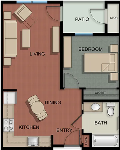 Floor plan 1 Bedroom