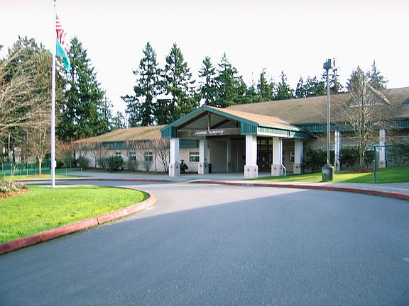 Lakeridge Elementary .4 miles away.  Short walk through neighborhoods.