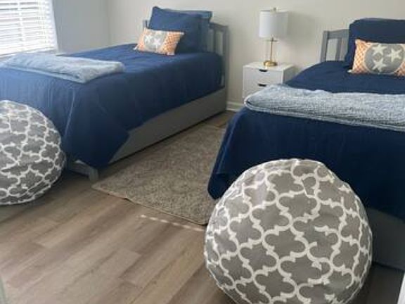 Two with two twin beds. One of the twin beds could be switched for a queen.