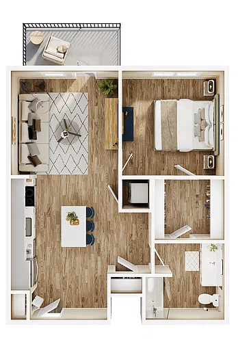 Floor plan The Oleander 1x1