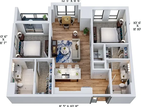 C4 | 2x2 | 988 sq ft C4 | 2x2 | 988 sq ft