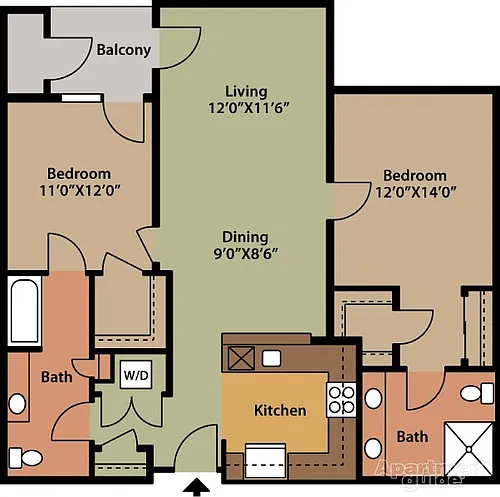 Floor plan 2 Bedroom