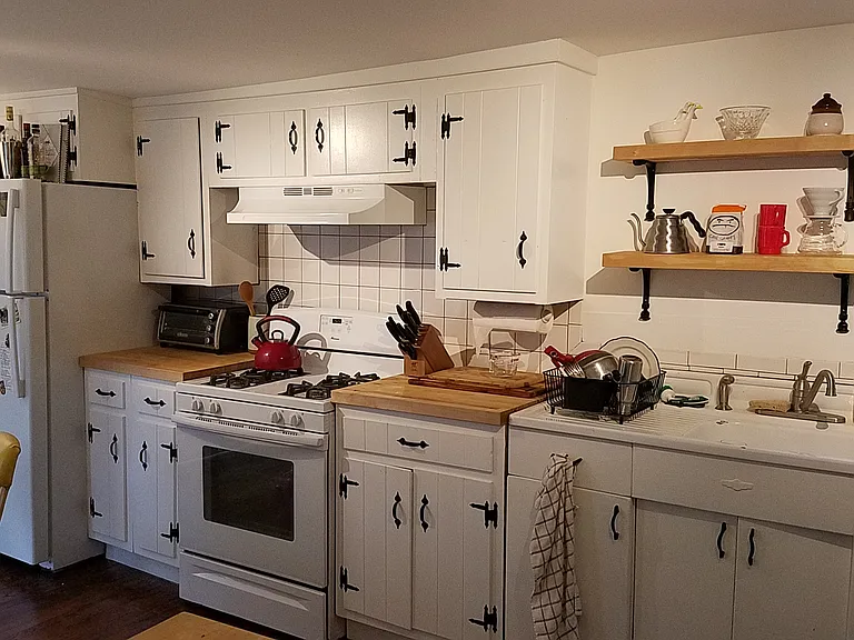 Lots of storage in this updated vintage kitchen