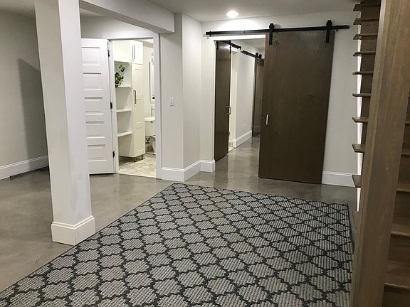 Lower level layout with living area