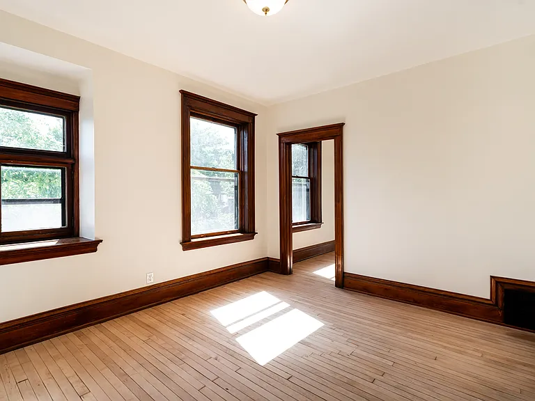living room & entrance to master bedroom