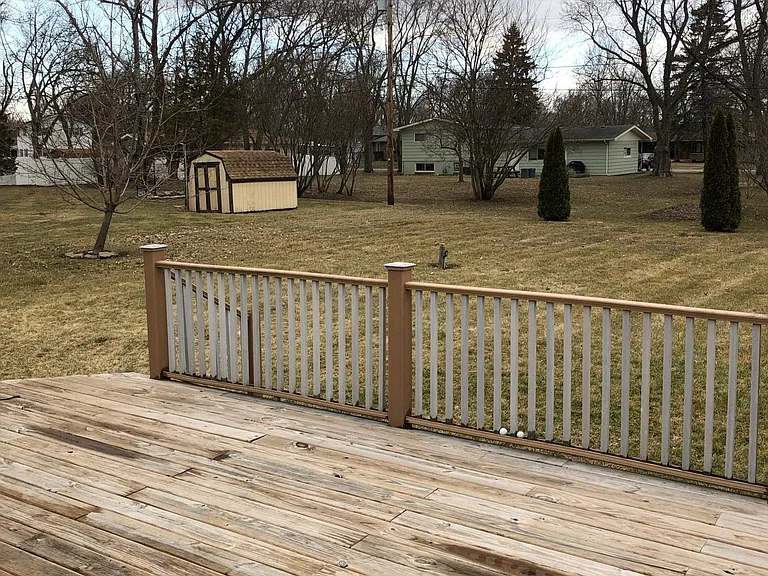 Rear deck and big backyard