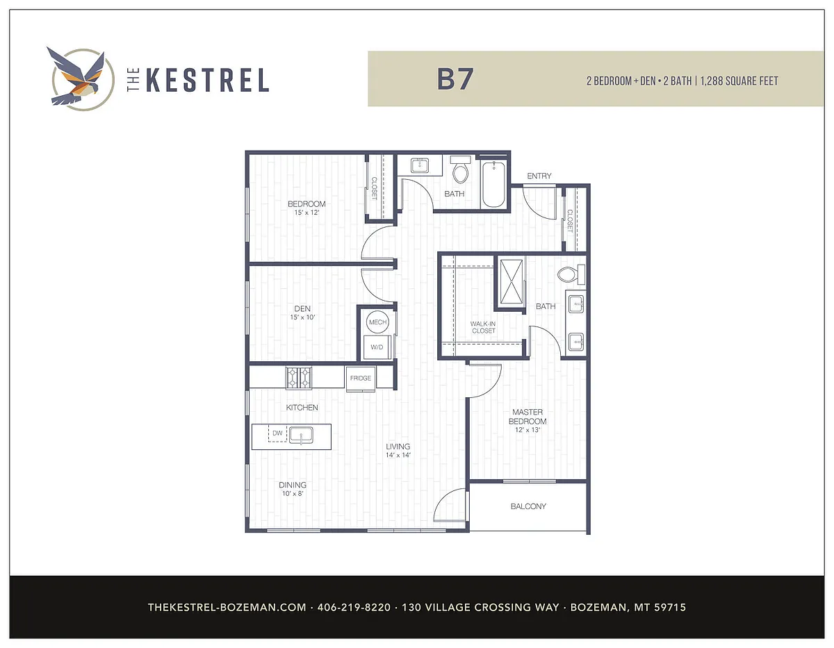 Floor plan B7 - Den