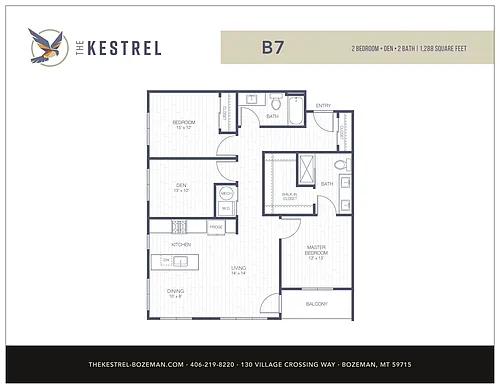 Floor plan B7 - Den