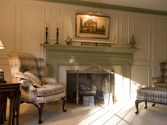 closer view of fireplace in Living Room