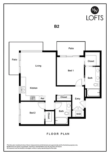 Floor plan 2B2B