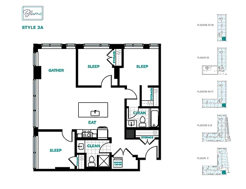 Floor plan 3 Bedroom