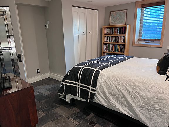 Bedroom has an egress window and plenty of closet space